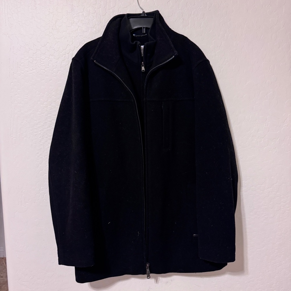 Calvin Klein Men's Black Zip-Up Sweater
